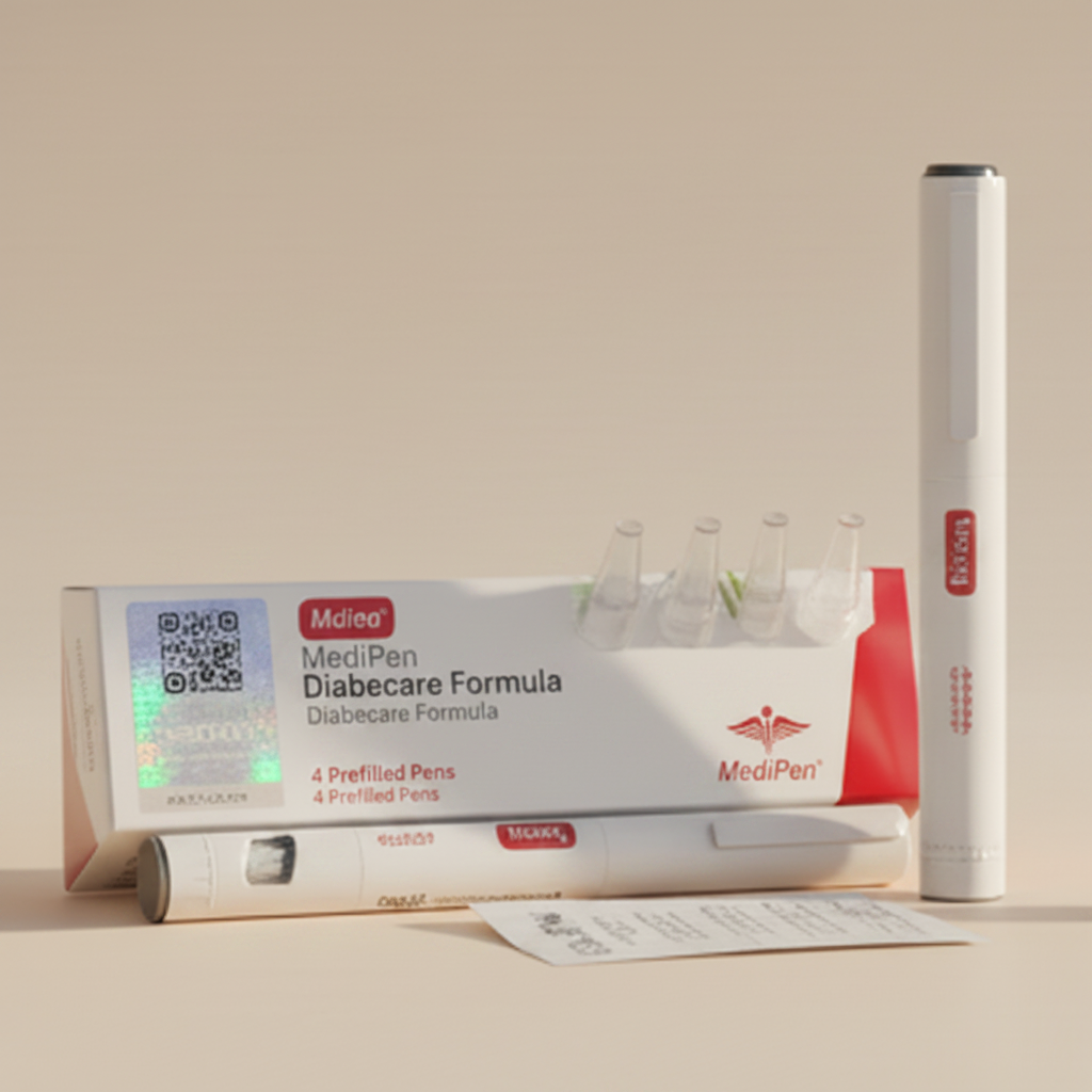 Cilpazin tablet packaging with a pen on a light gray background