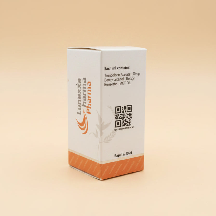 White supplement container with orange base on a white background